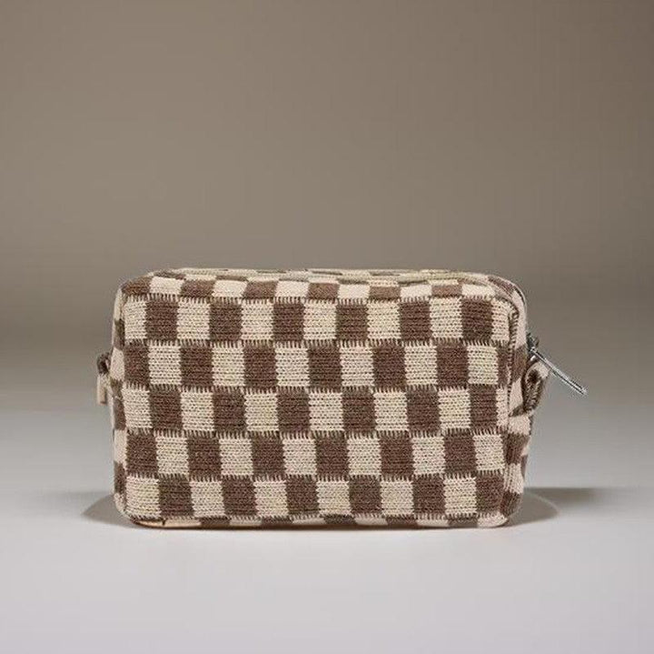 Knitted Cosmetic Bag, Variety of Checkered