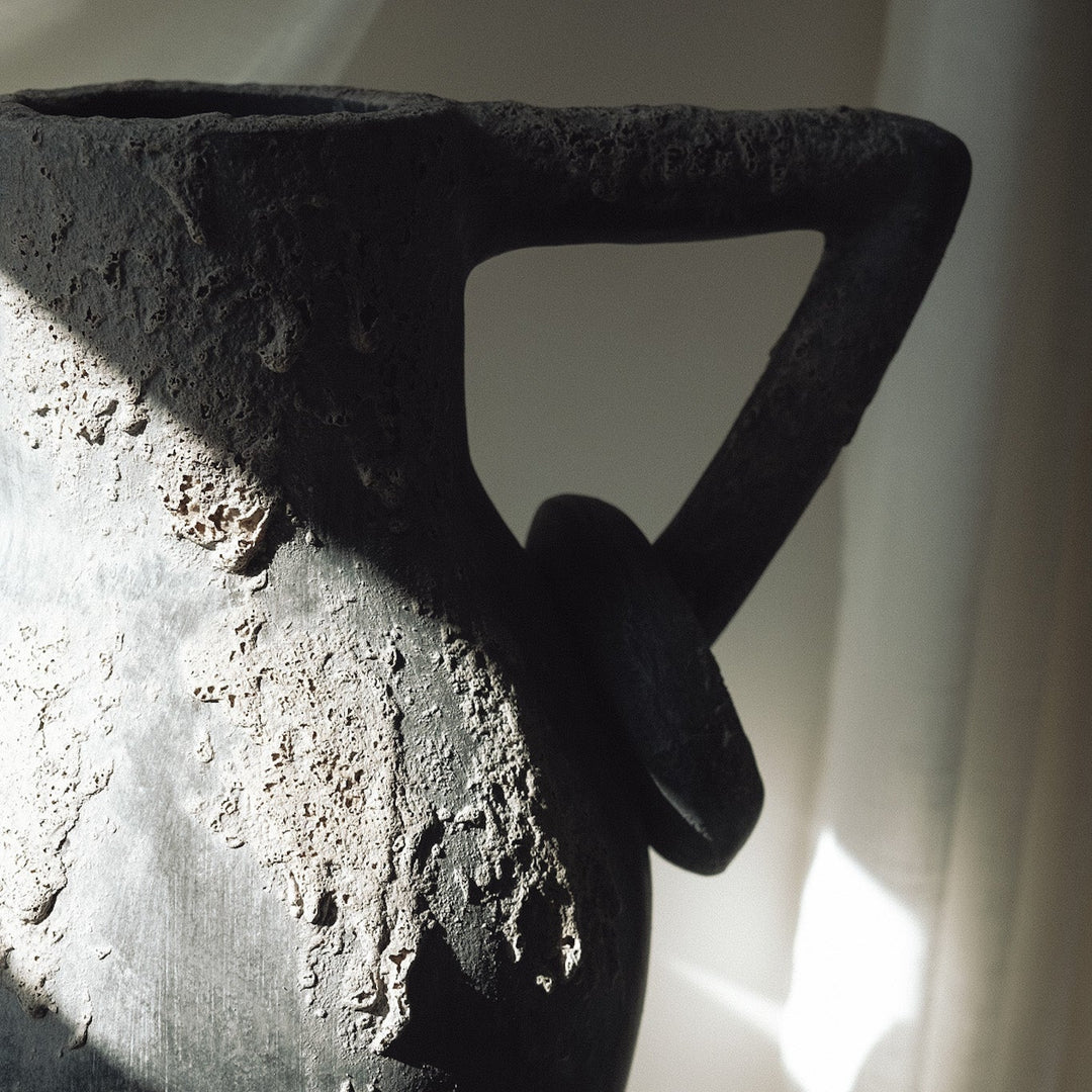 Handmade Clay Vessel Vase, Volcano