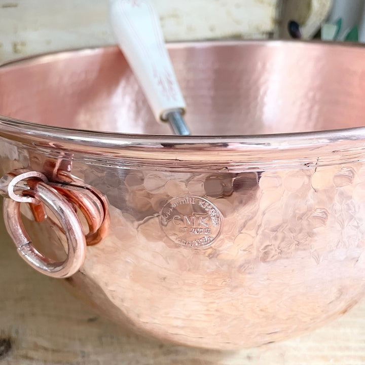 Vintage Inspired Mixing Bowl, Pure Copper