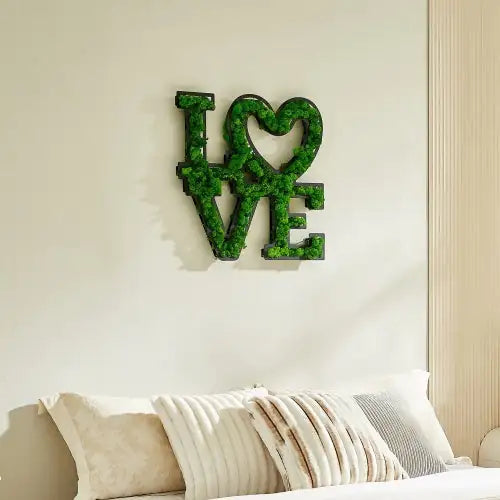 Moss Word Wall Art, Love