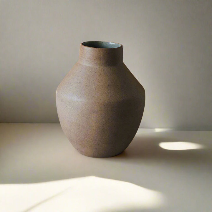 Handcrafted Mexican Clay Vase, Artisan