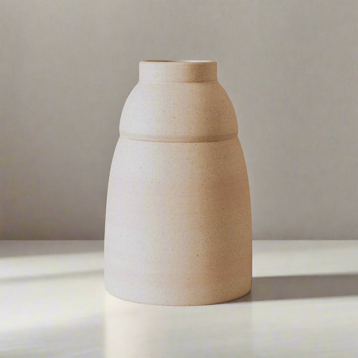 Handcrafted Mexican Clay Vase, Plump Charm