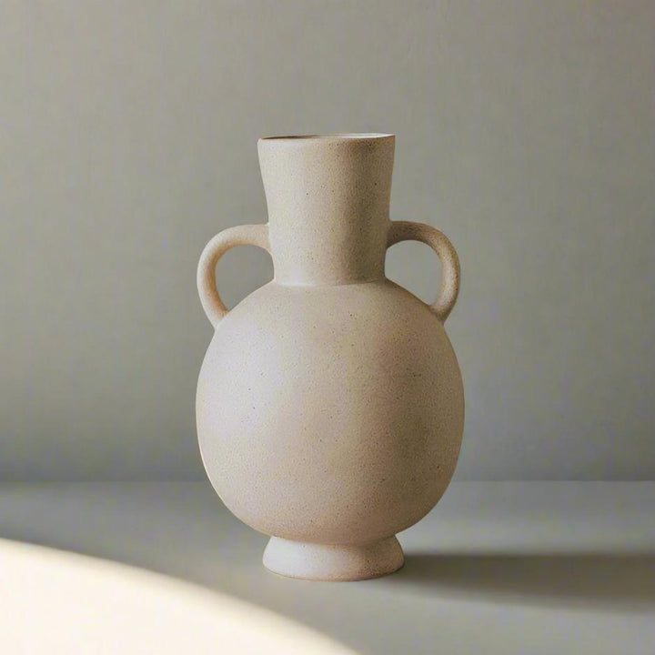 Handmade Ceramic & Clay Vase, with Handles