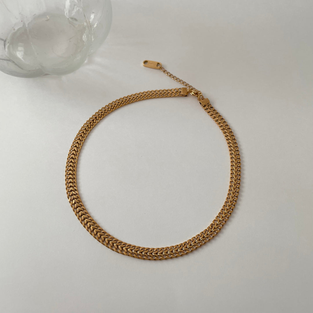 Choker Chain Necklace, 18K Gold-Plated