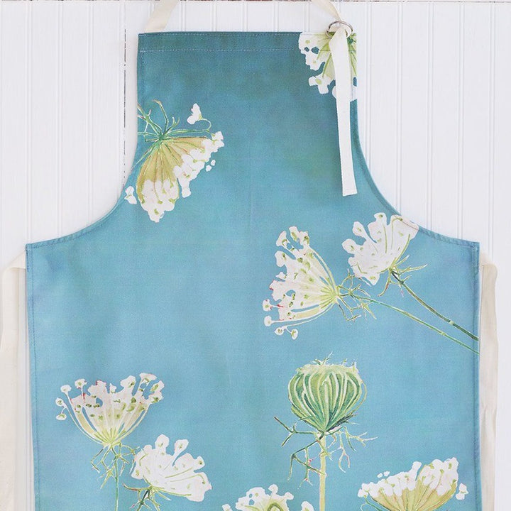 Apron, Lace on Teal