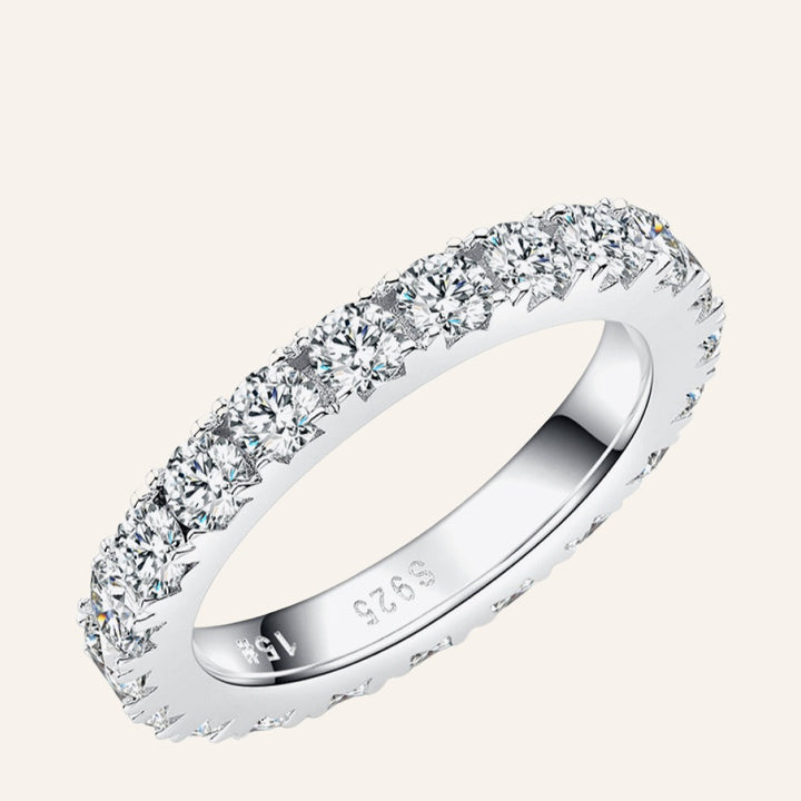 2.3 Carat Adored Moissanite Eternity Ring, 925 Silver