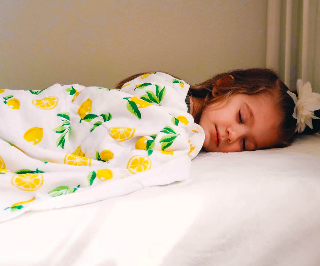 Kids & Baby Bamboo Blend Muslin Blanket, Lemons