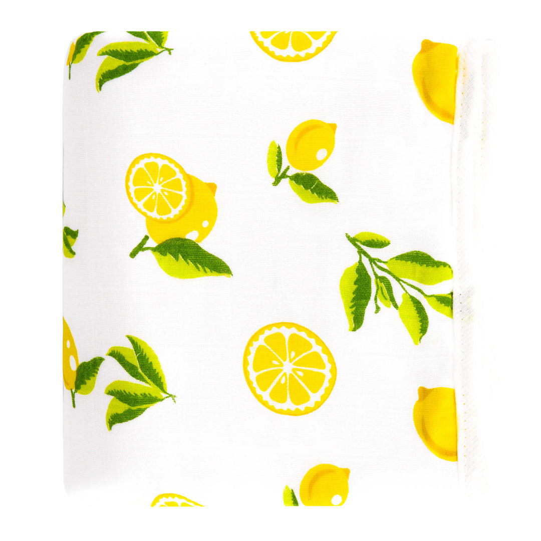 Kids & Baby Bamboo Blend Muslin Blanket, Lemons