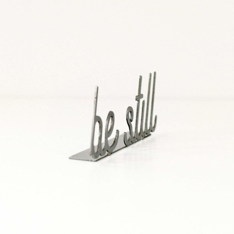 Steel Word Sign Decor, Be Still