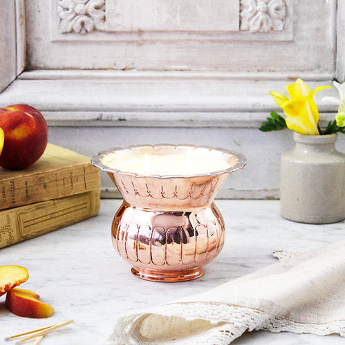 French Inspired Premium Scented Candle in a Jardinière, Peach Sangria