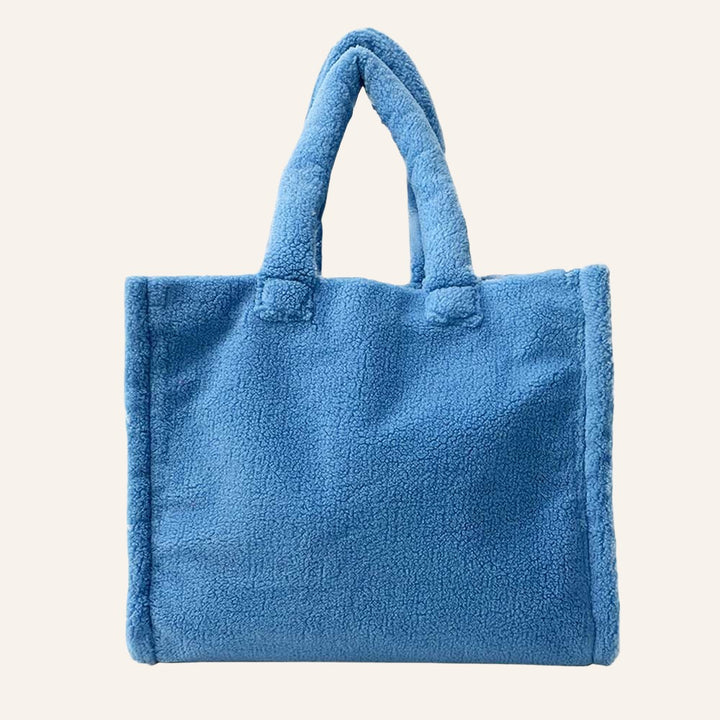 Plush Shopper Tote Bag, Teddy