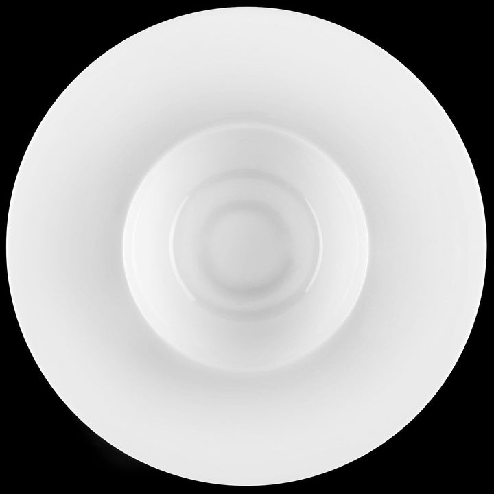 Porcelain White Deep Plate, 9 Inches