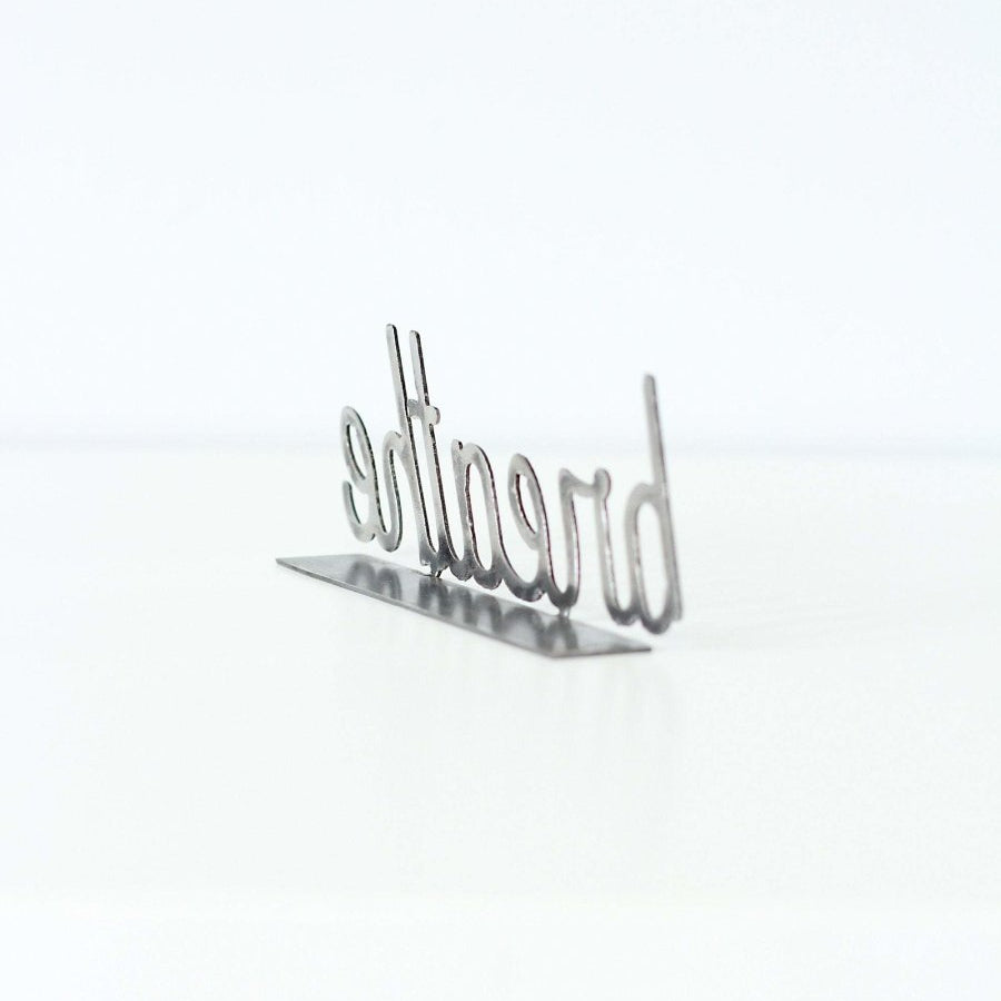Steel Word Sign Decor, Breathe