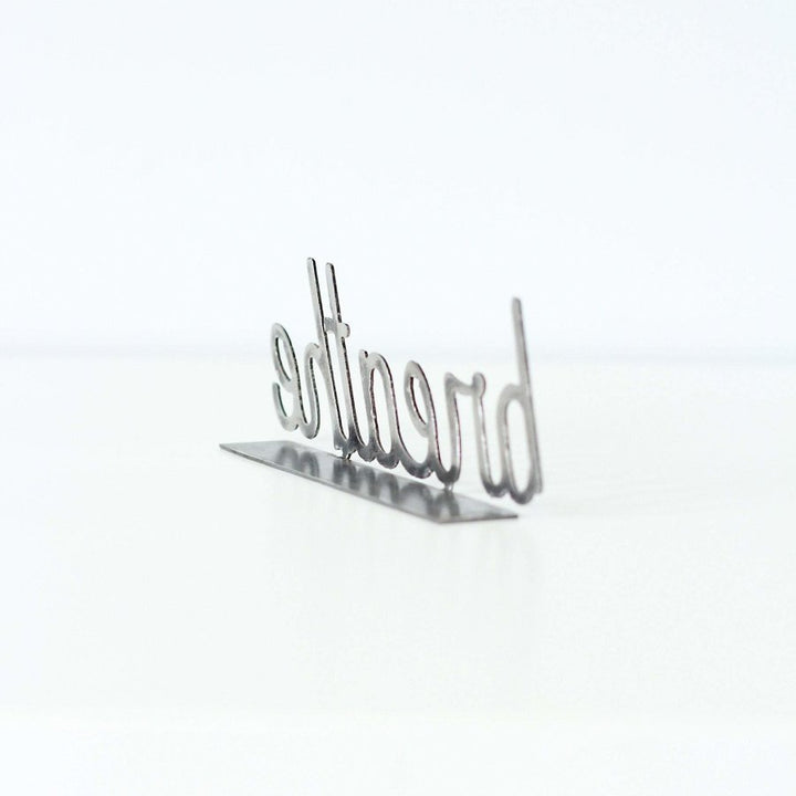 Steel Word Sign Decor, Breathe