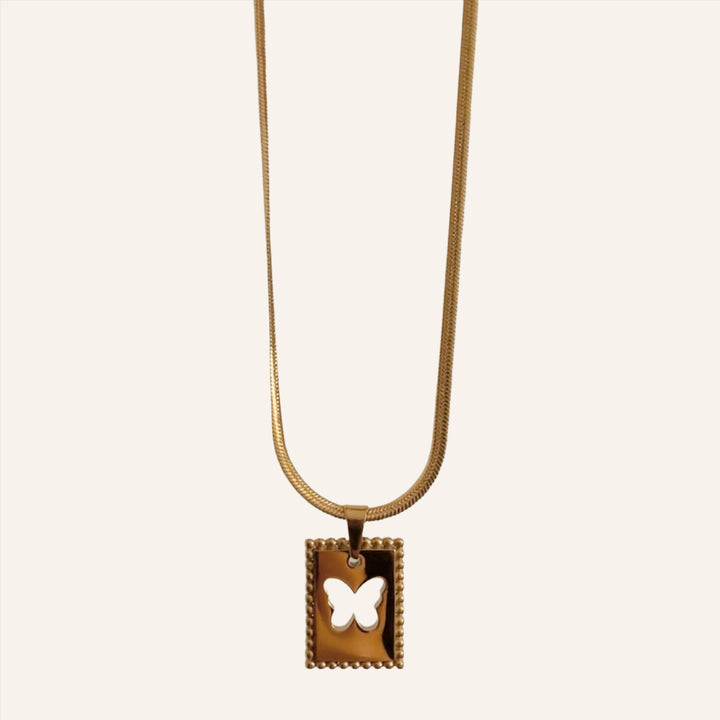 Butterfly Chain Necklace, 18K Gold Plated