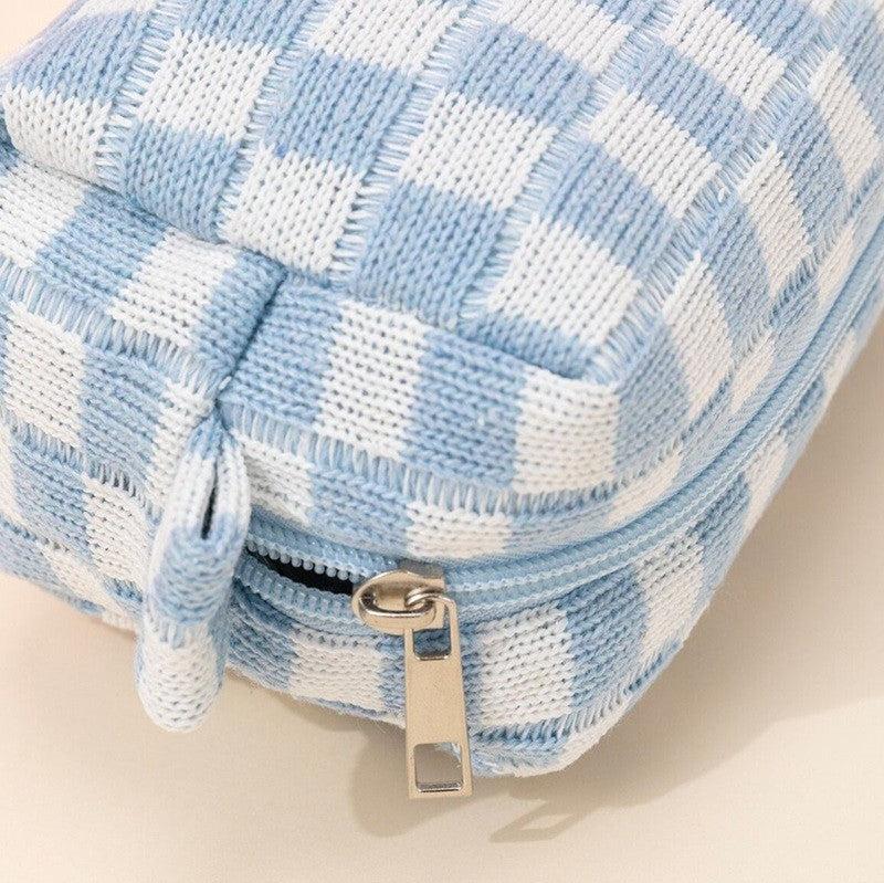 Knitted Cosmetic Bag, Variety of Checkered