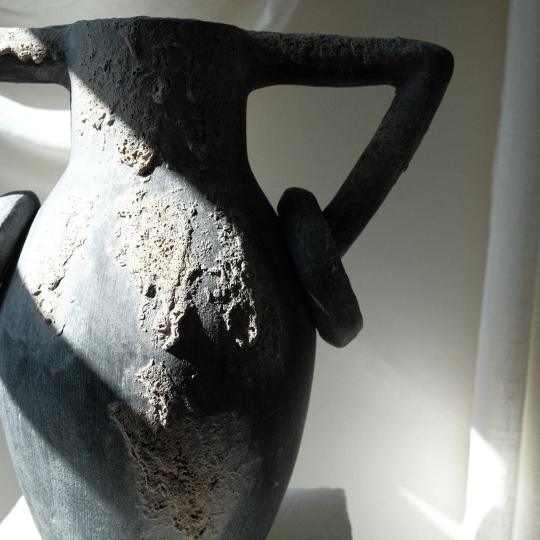 Handmade Clay Vessel Vase, Volcano
