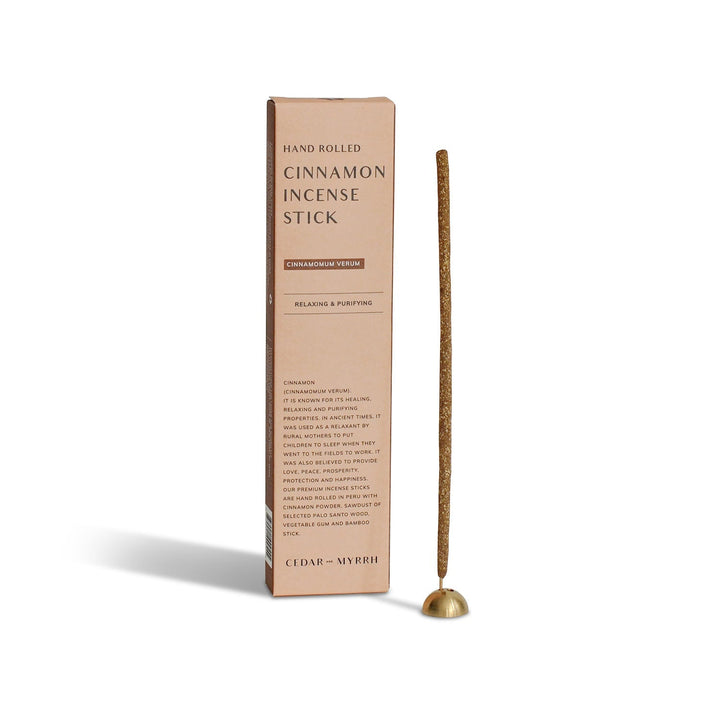 Hand-Rolled Set of 7 Incense Sticks, Cinnamon