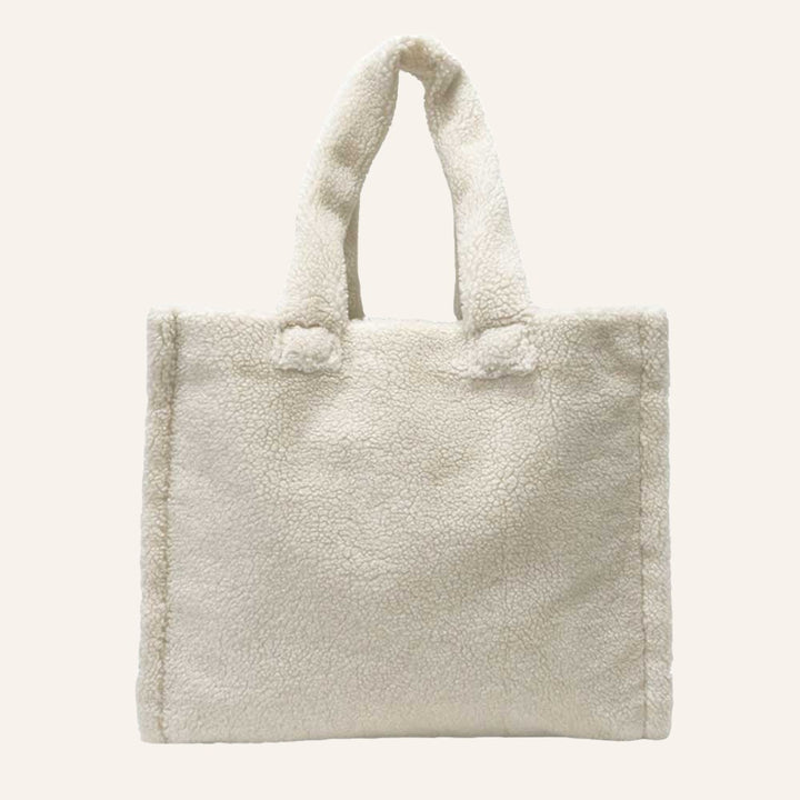 Plush Shopper Tote Bag, Teddy