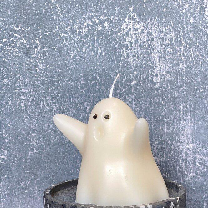 Handmade Halloween Ghost Soy Wax Candle, Choice of Color