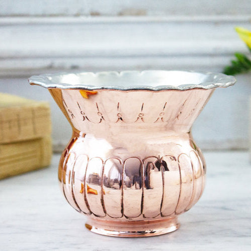 French Inspired Premium Scented Candle in a Jardinière, Peach Sangria