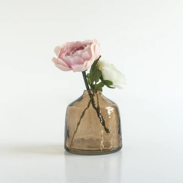 Handcrafted Set of 3 Bud Vases, Smoke