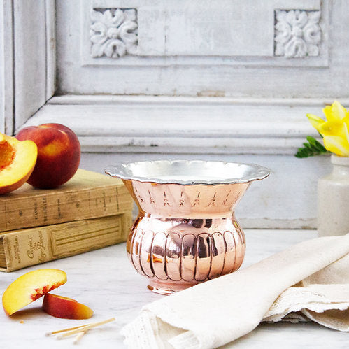 French Inspired Premium Scented Candle in a Jardinière, Peach Sangria