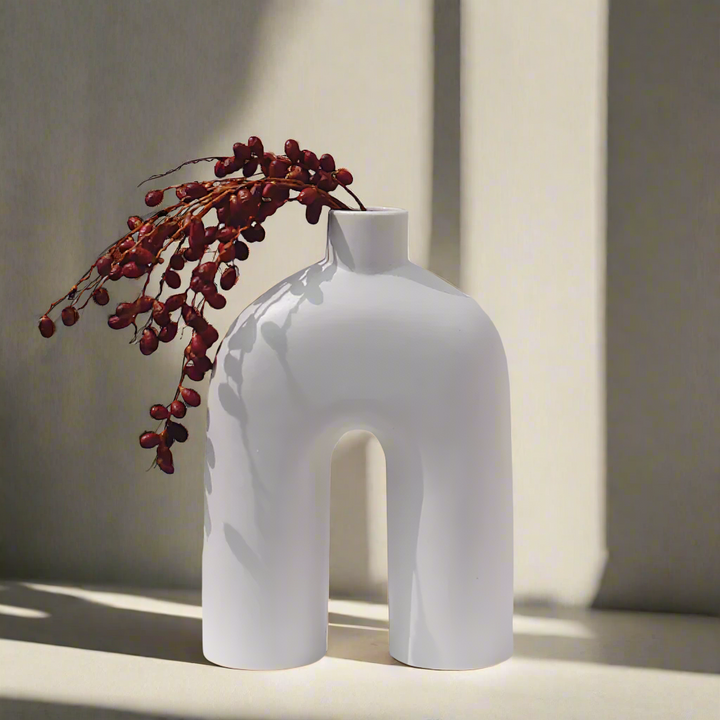 Handcrafted Archway Bottle Vase, Black or White