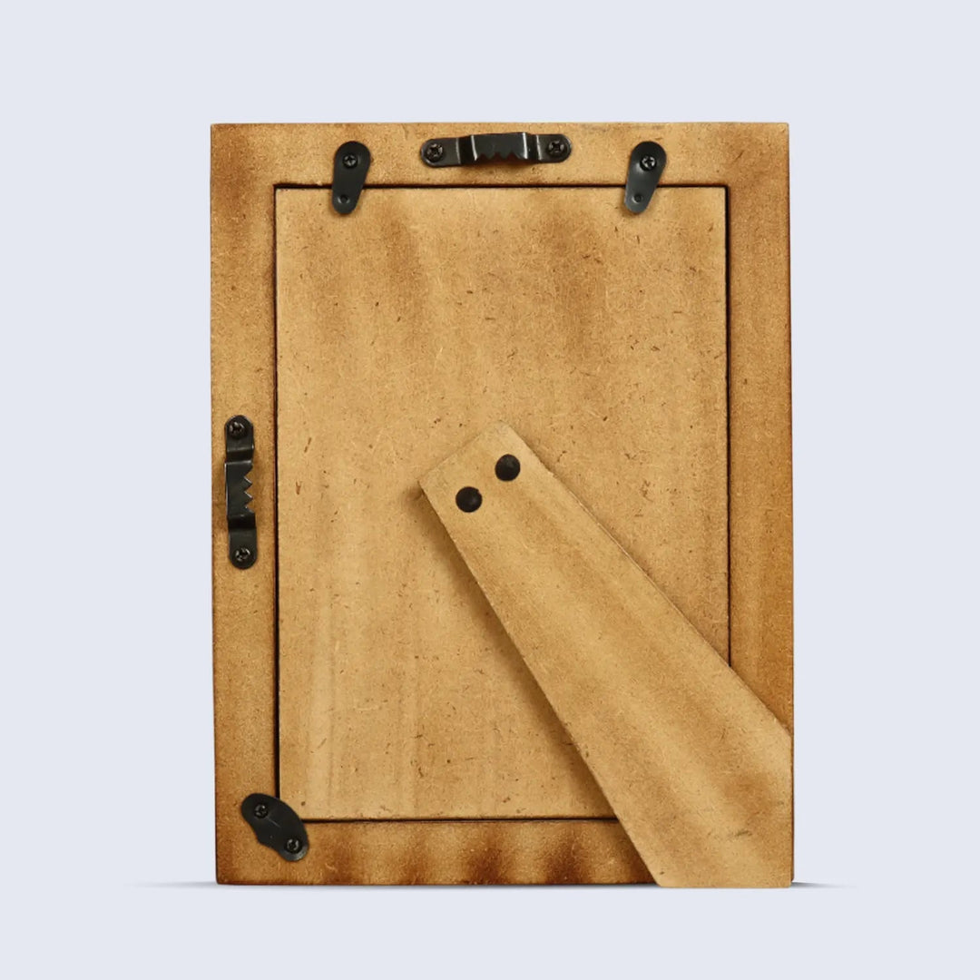 Handcrafted Horn Inlay Shagrin Frame, Dark Brown Rectangular