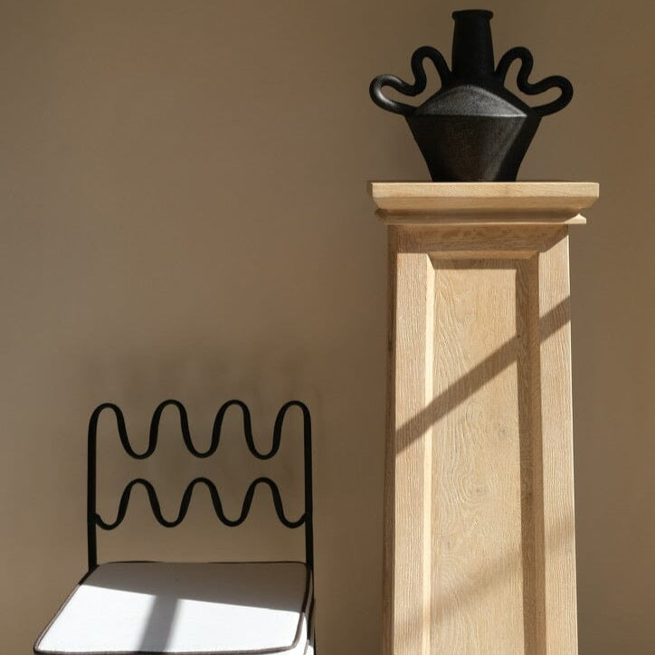 Handmade Clay Dance Vessel Vase, Cream or Charcoal