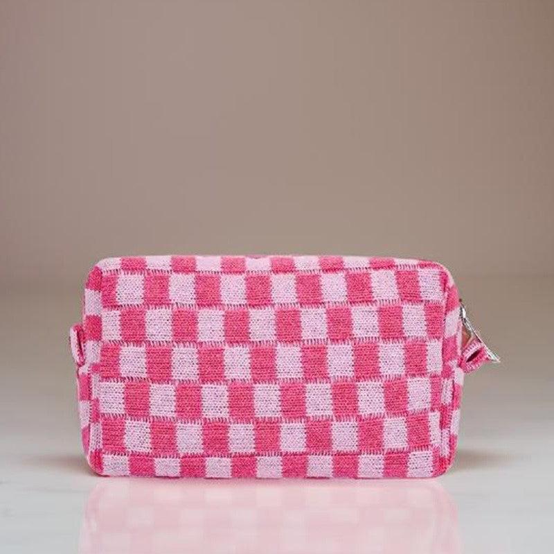 Knitted Cosmetic Bag, Variety of Checkered