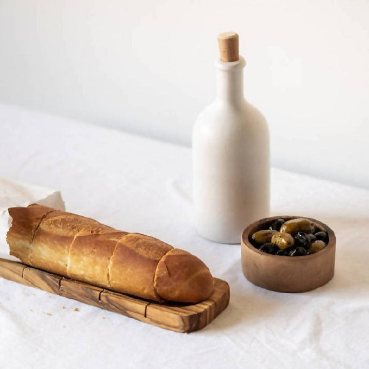 Olive Wood Bread Slicing Board, Baguette Style