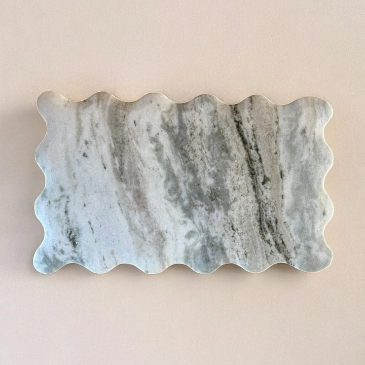 Hand-Carved Marble Medium Serving Board, Edgy