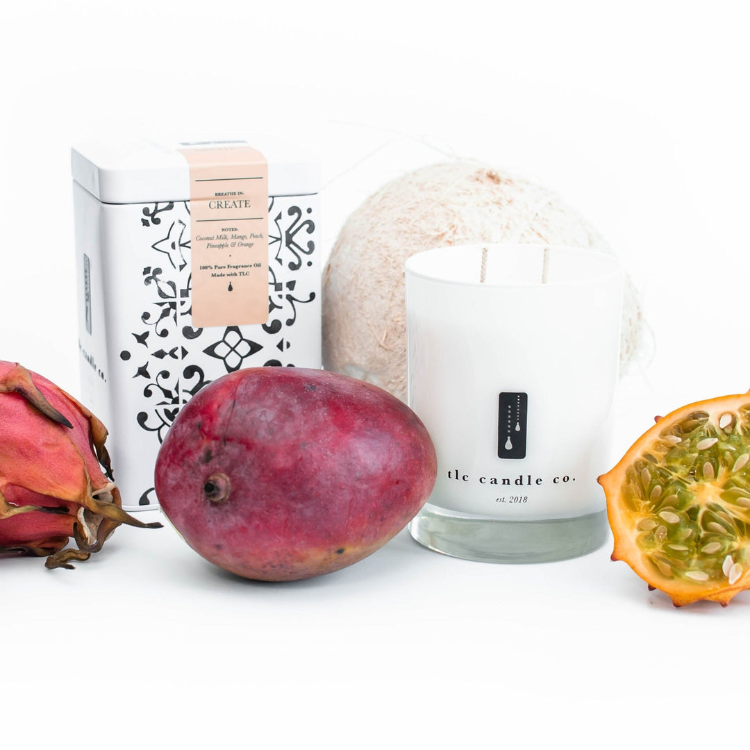 Soy Candle, Coconut and Tropical Fruits