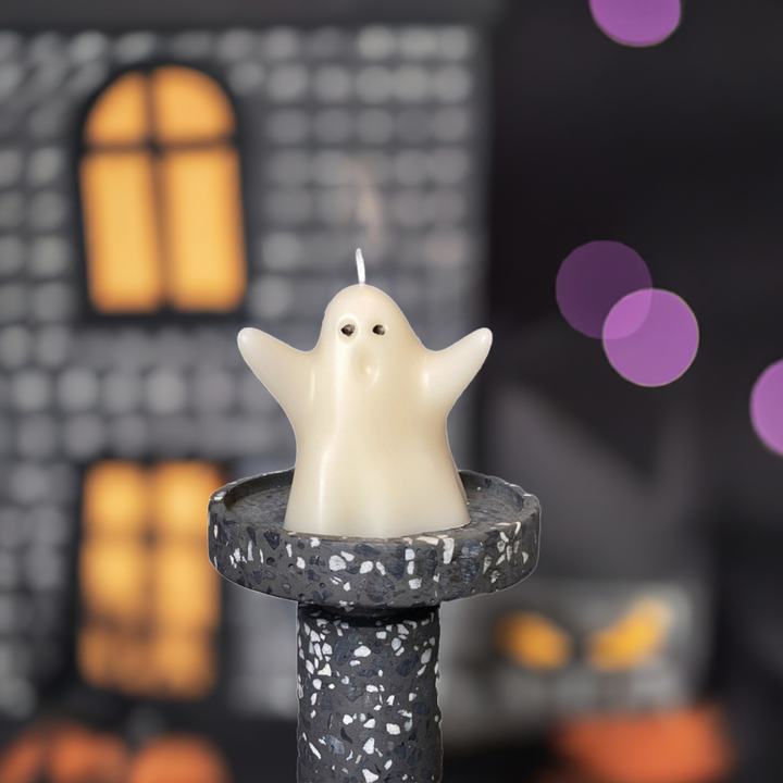 Handmade Halloween Ghost Soy Wax Candle, Choice of Color