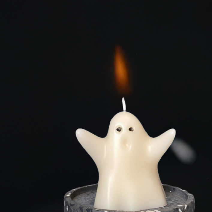 Handmade Halloween Ghost Soy Wax Candle, Choice of Color