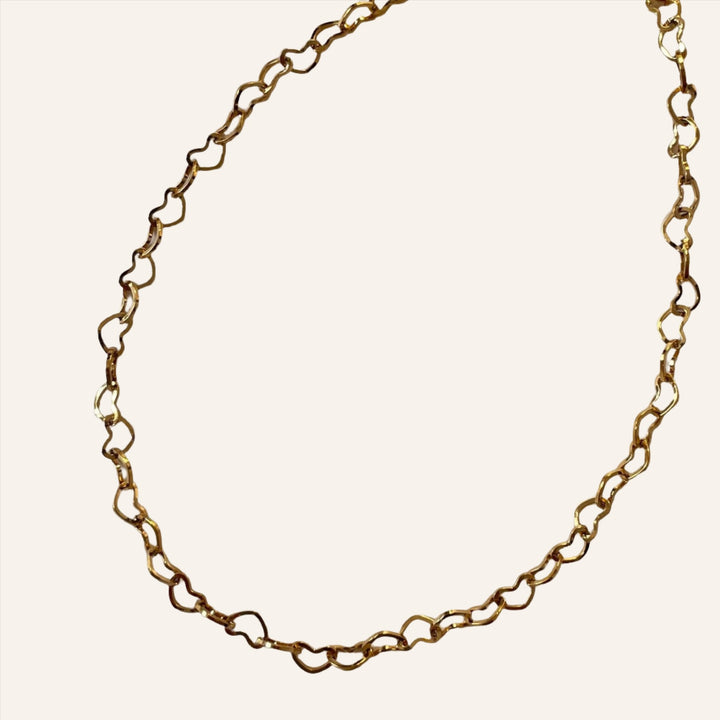 Chain of Hearts Bracelet, 18k Gold Plated