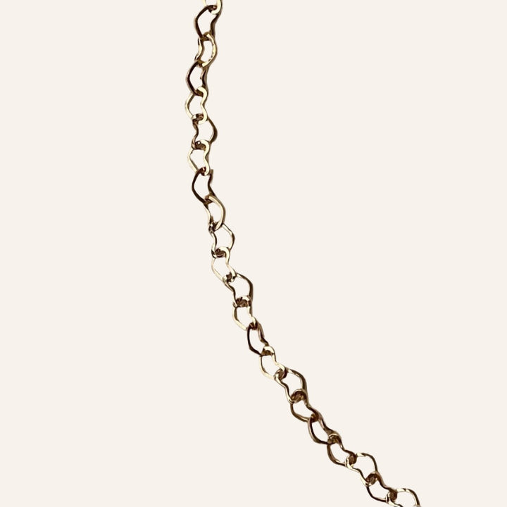 Chain of Hearts Necklace, 18K Gold Plated