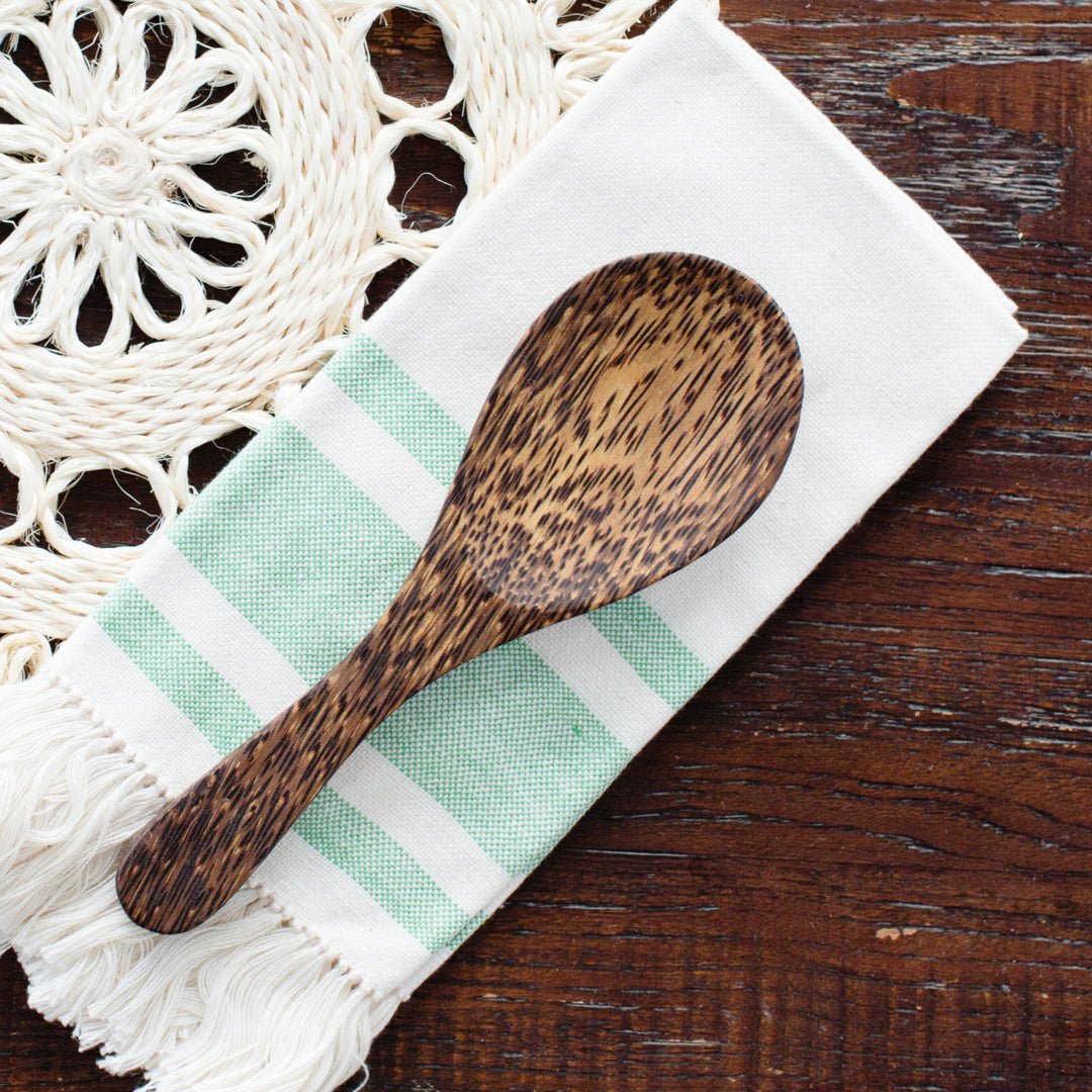 Handmade Palm Wood Spoon, Short or Long Handle