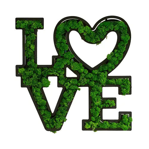 Moss Word Wall Art, Love