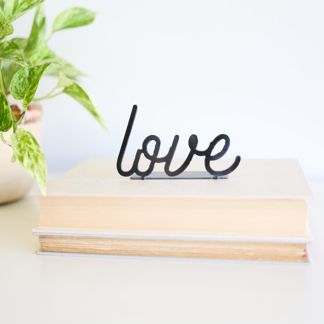 Steel Word Sign Decor, Love