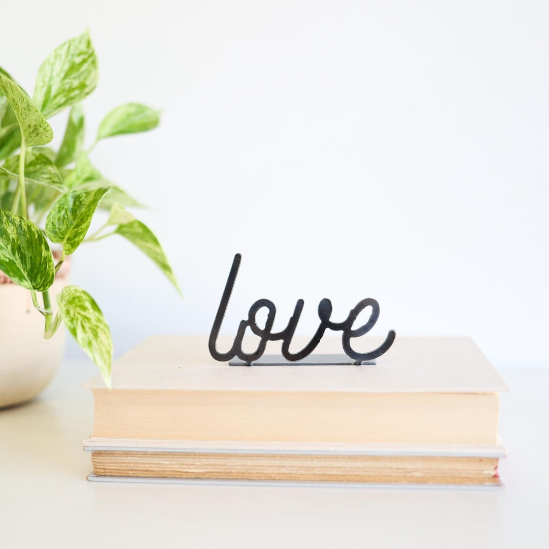 Steel Word Sign Decor, Love
