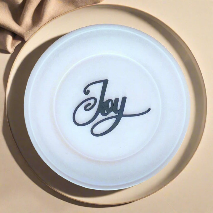 Place-Anywhere Holiday Wooden Plate Decor, Black or Gold Variety of Words