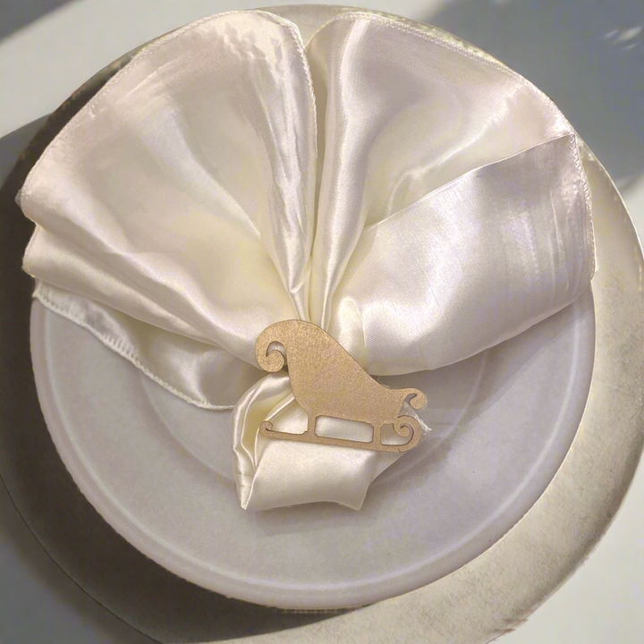 Sleigh Napkin Holder Ring, Gold or Silver