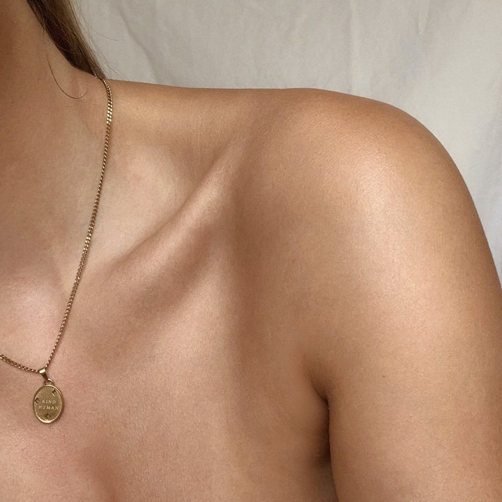 Kind Human Necklace, 14K Gold Plated