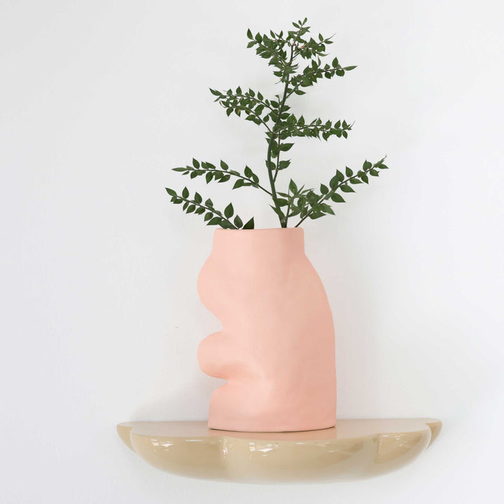 Handmade Portuguese Ceramic Vase, Large & Pink