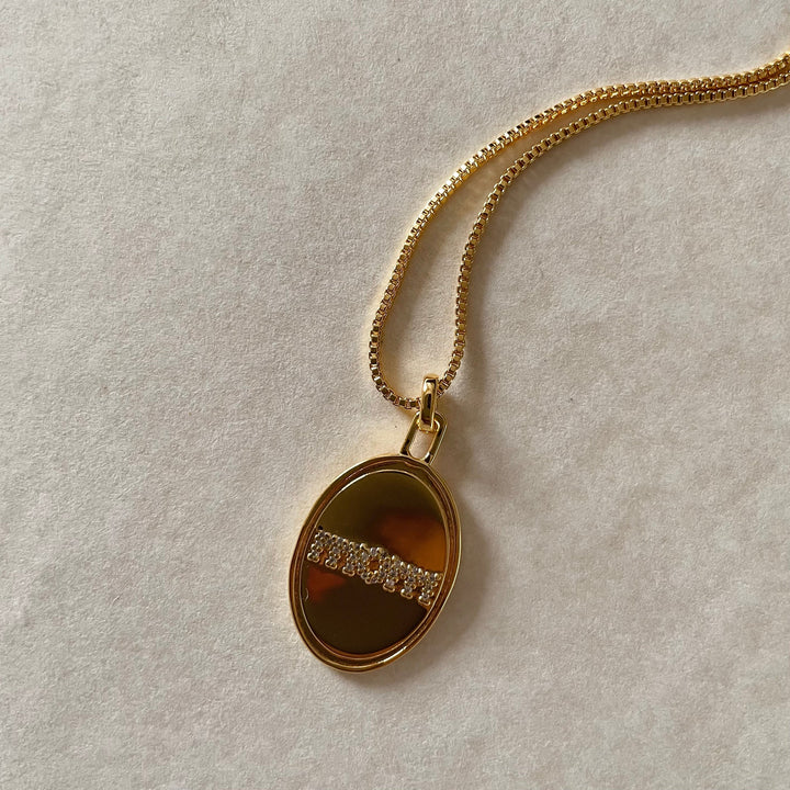 Zirconia Stones Necklace, Mom