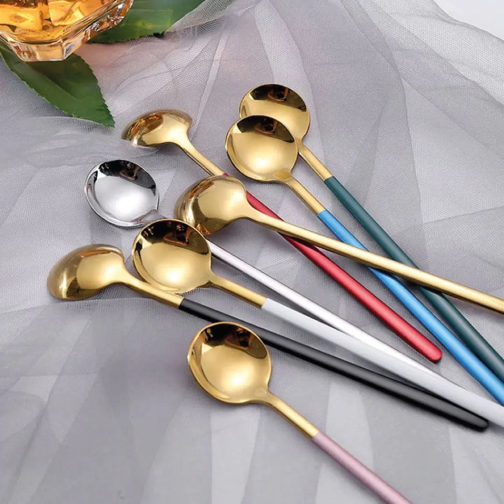 Drink & Dessert Long Spoons, Set of 4