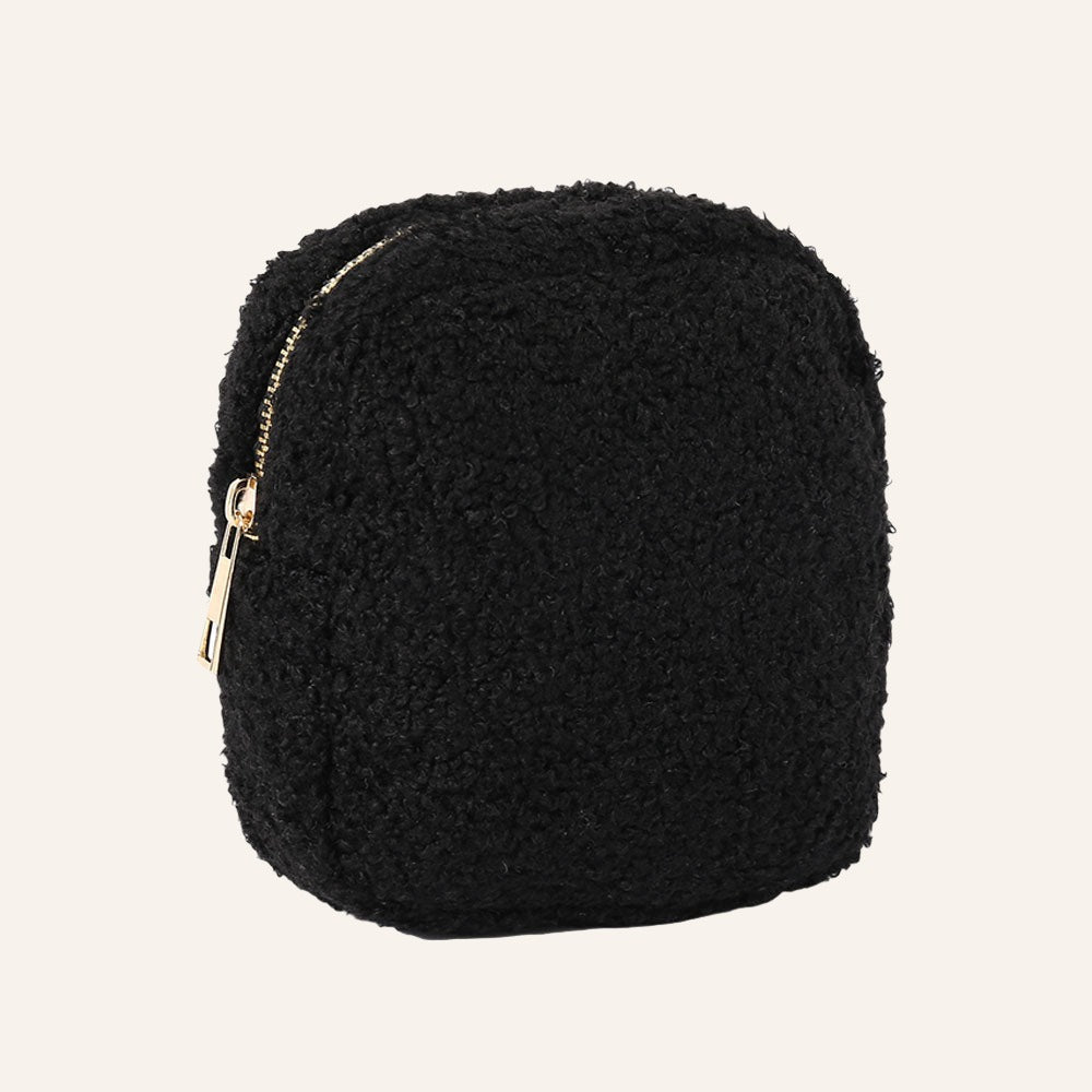 Fuzzy Cosmetic Bag, Mini