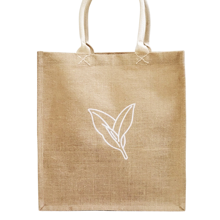 Jute Market Tall Unlined Bag, Leaf